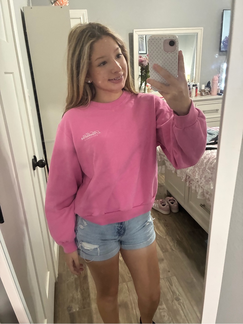 Hollister Bright Pink Pullover Sweatshirt